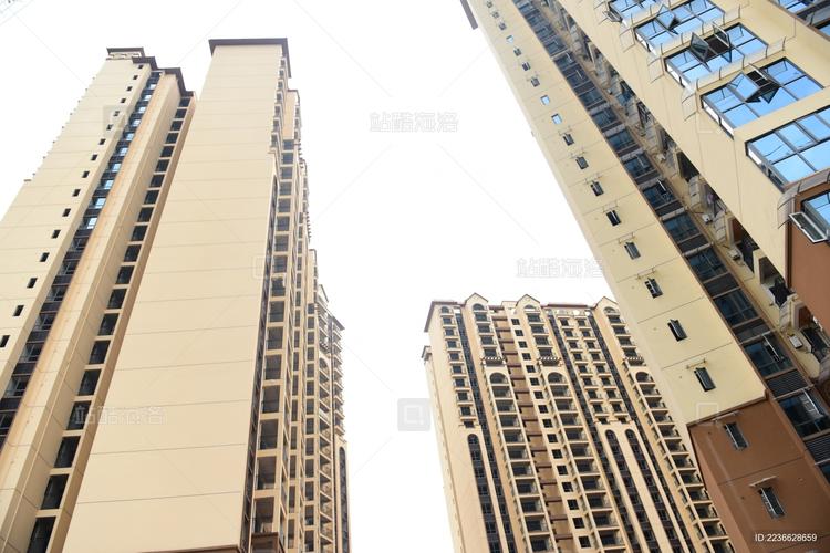 商品房建筑景观与天空